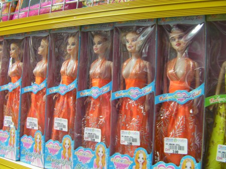 Barbie Costume Malfunction knock off barbie dolls with one breast exposed