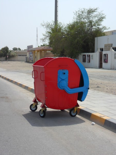 New Dumpster red and blue dumpster