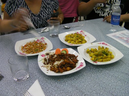 Nepali Food four dishes of food