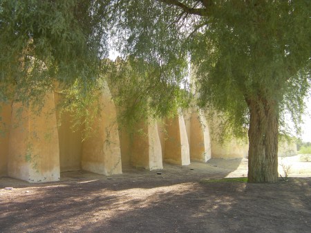 large buttresses along the fort wall