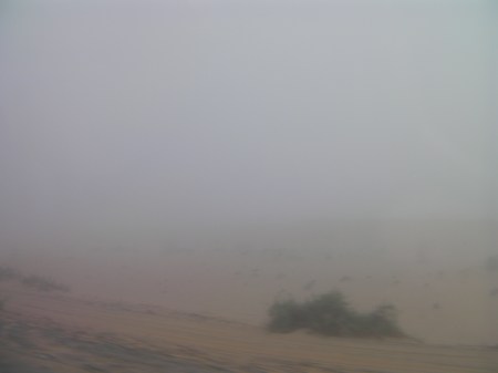 zero visibility due to fog