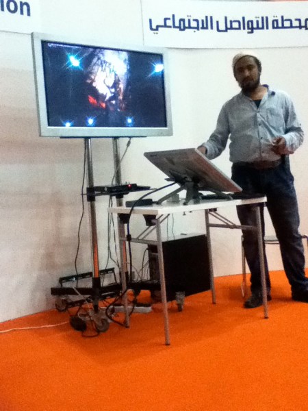 Ashraf Ghori man demonstrating computer graphic art