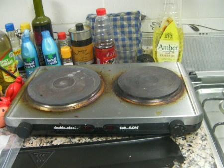 two burner counter top stove