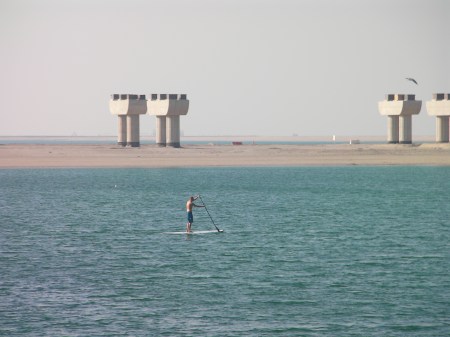 man on a paddle board
