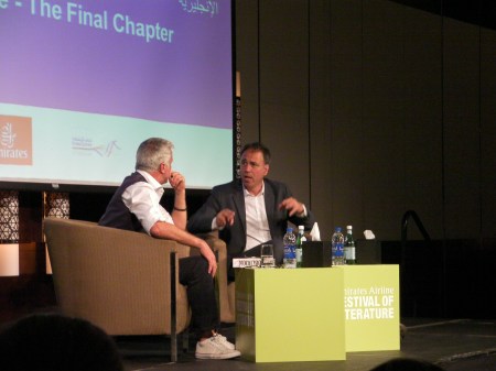 two men on stage