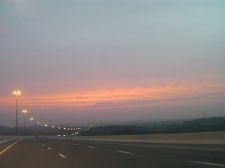sunset over a plain