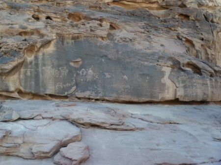 ancient rock art depicting camels
