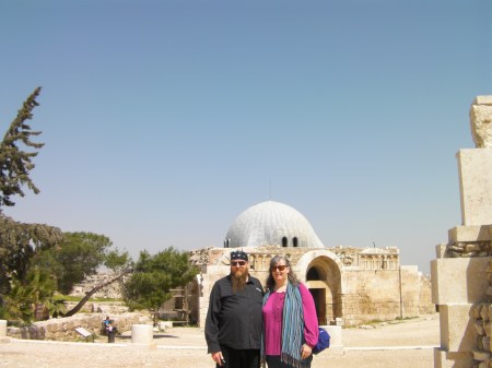 couple at archaeological site