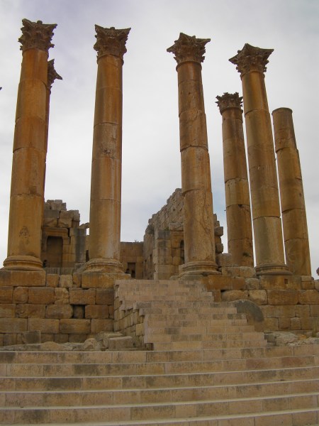 steps and massive Corinthian pillars