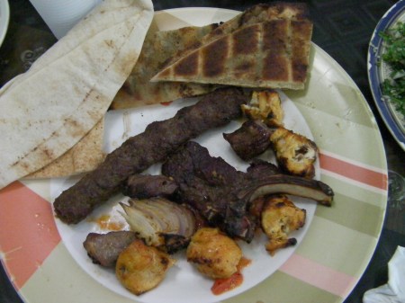 plate of varied meats