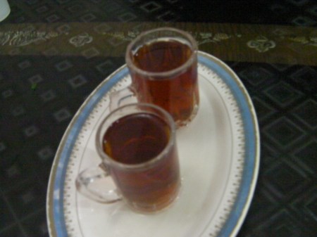 two small cups of tea