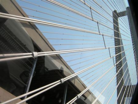 suspension bridge wires