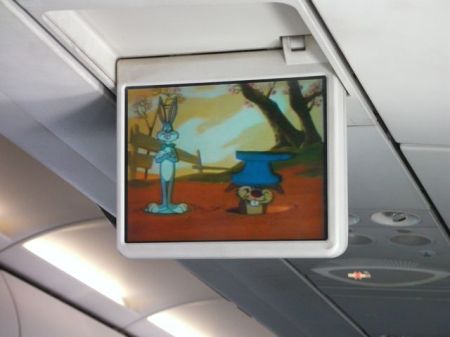 bugs bunny cartoon on the drop down screen