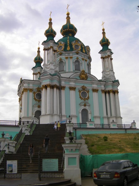 baroque style church on the top of  a hill