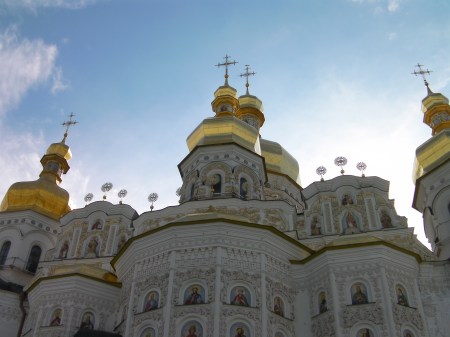 golden church domes