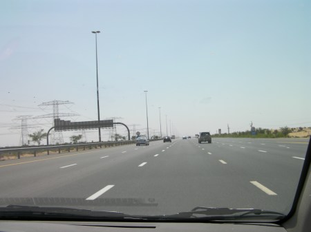 six lane freeway with few cars