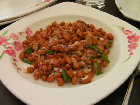 peanuts, onions, chili