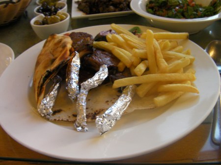 lamb chops and french fries