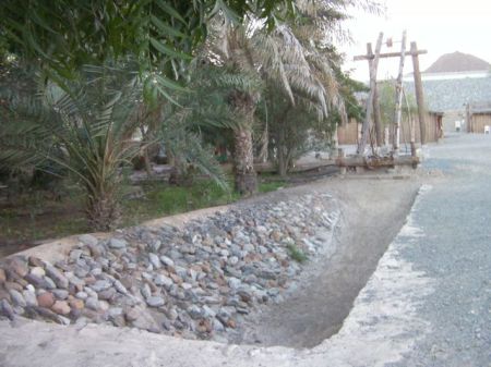 model of well and date palm watering system