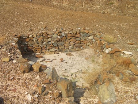 stone foundation of a khaimah house