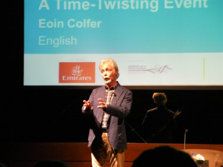 Eoin Colfer on stage