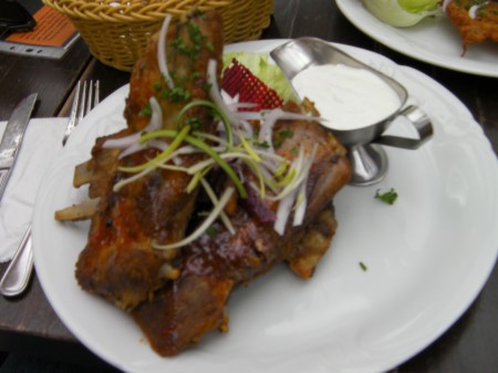 pork ribs and sour cream