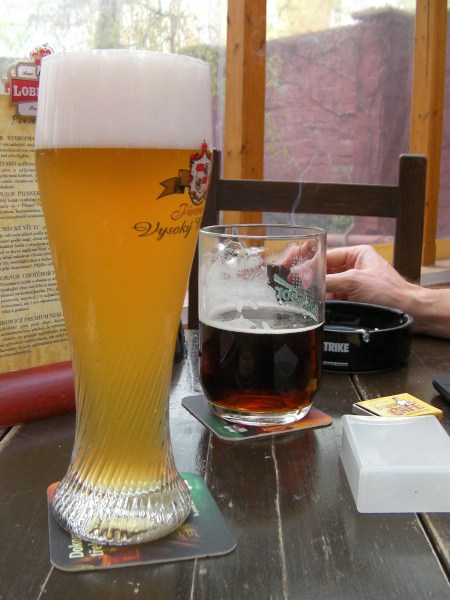 two glasses of beer