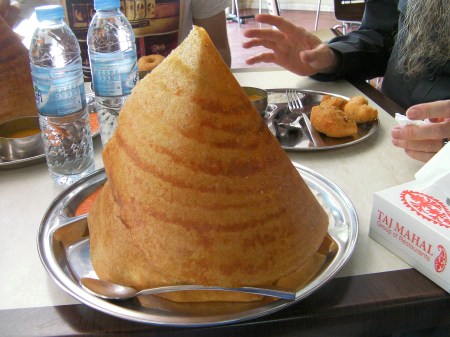 cone shaped crisp flat bread