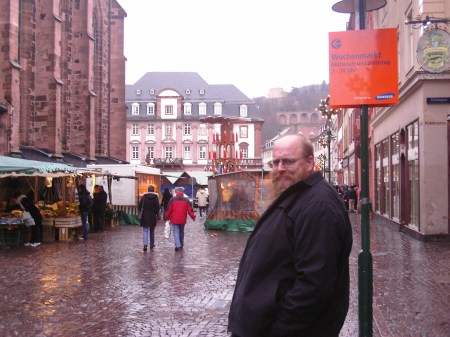brick paved street in Heidelberg