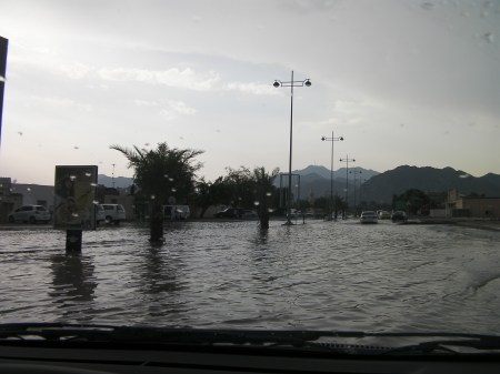 flooded city street