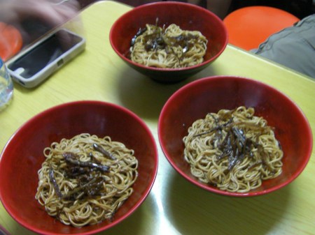 bowls of noodles