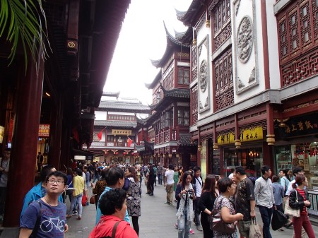 busy pedestrianized street