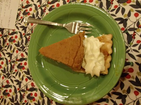 slice of pumpkin pie