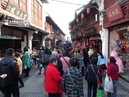 crowded pedestrianized lane