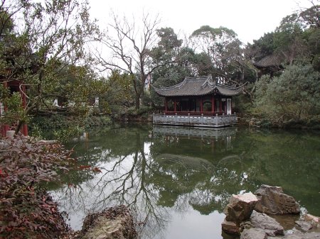 oriental garden and lake