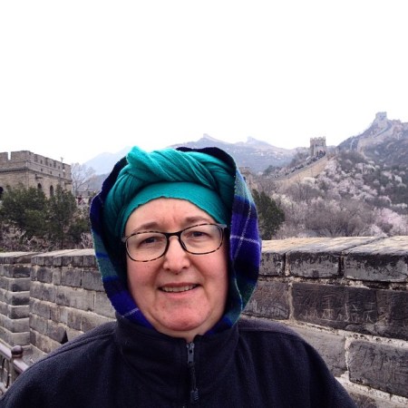 author on the Great Wall