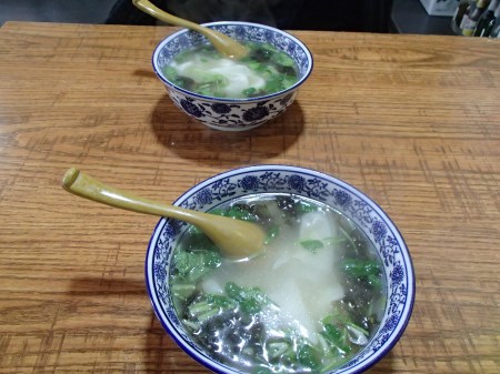 two bowls of soup