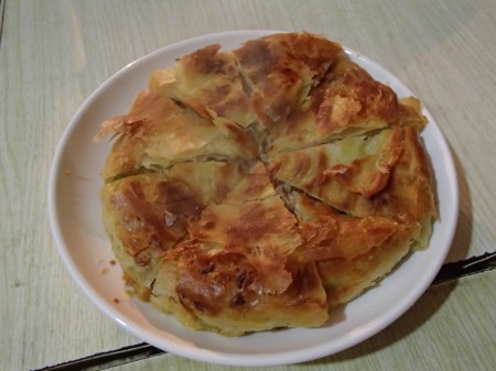 round flaky pastry