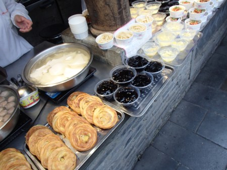 flaky meat pastries and other snack foods