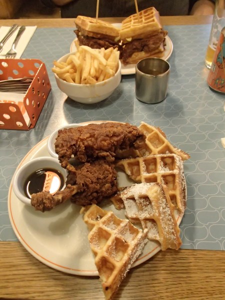 fried chicken and waffles