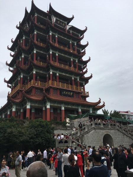 five story high square Chinese tower