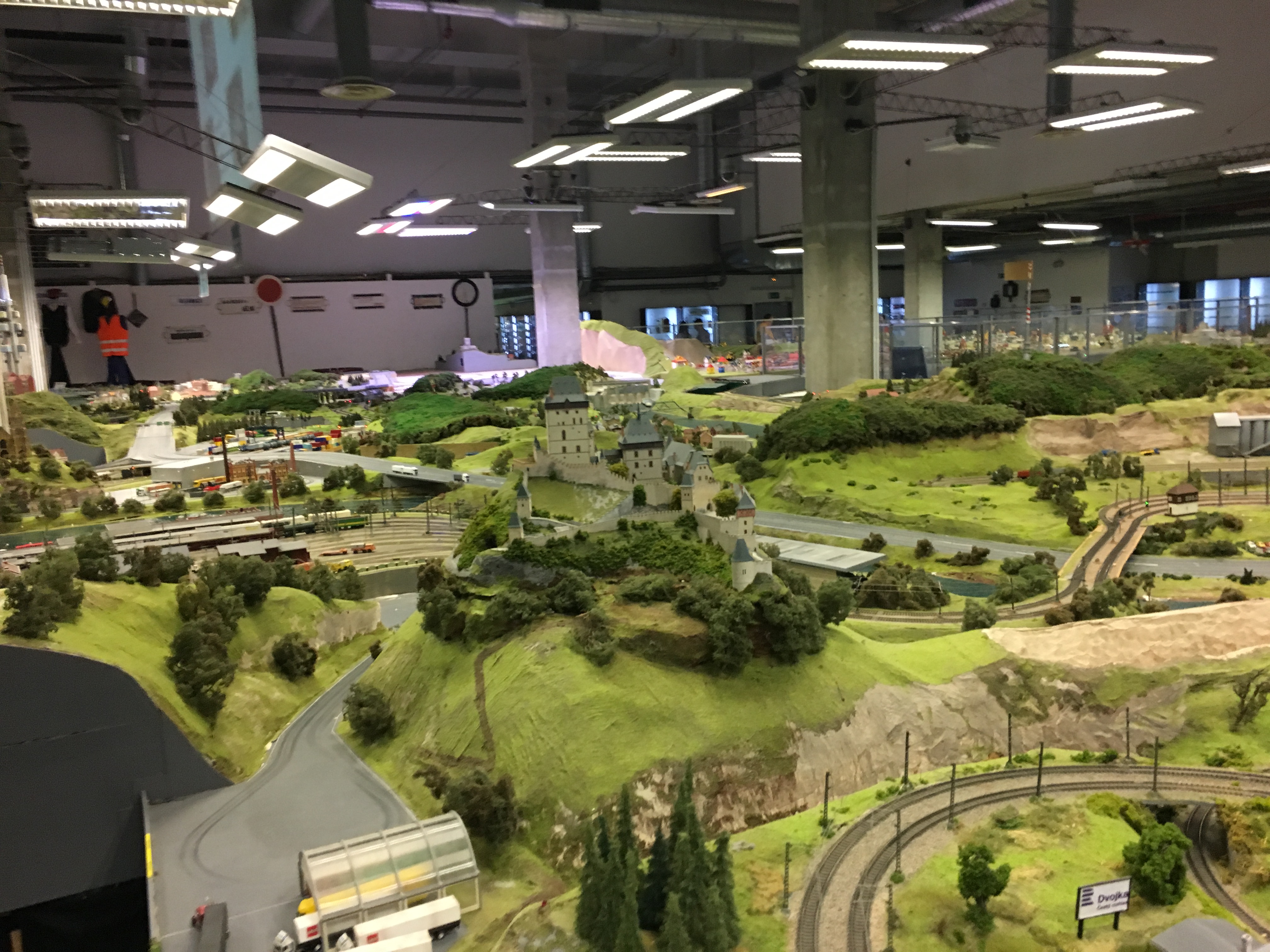 large model railroad display