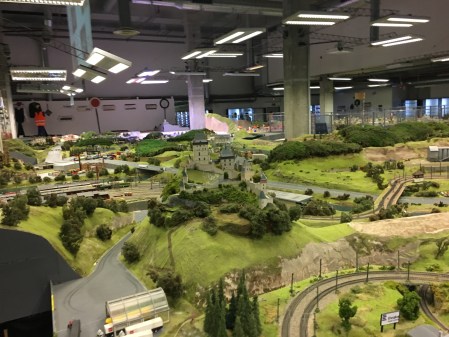 large model railroad display