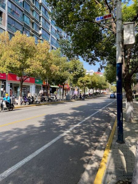 sunny day, empty street