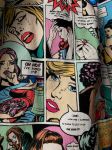 Comic style print fabric