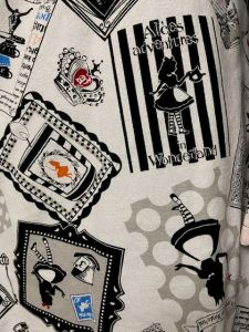 Alice in Wonderland print fabric