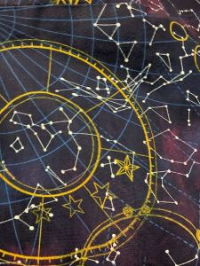 Star constellations print fabric